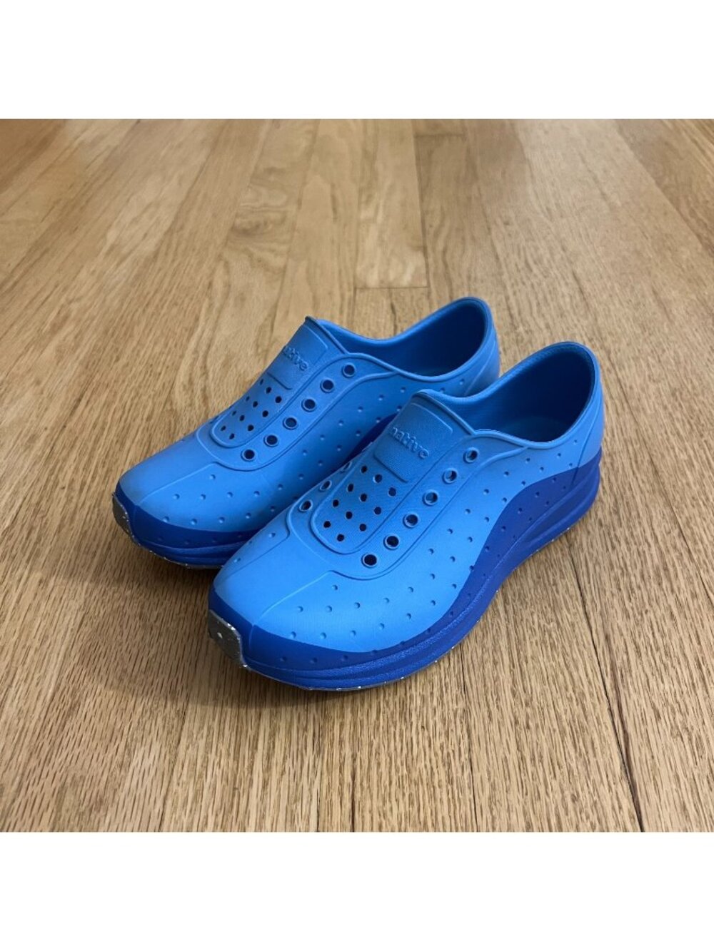 Native Robbie Roam Blue Rubber Slip On Shoes Kid's Size J2